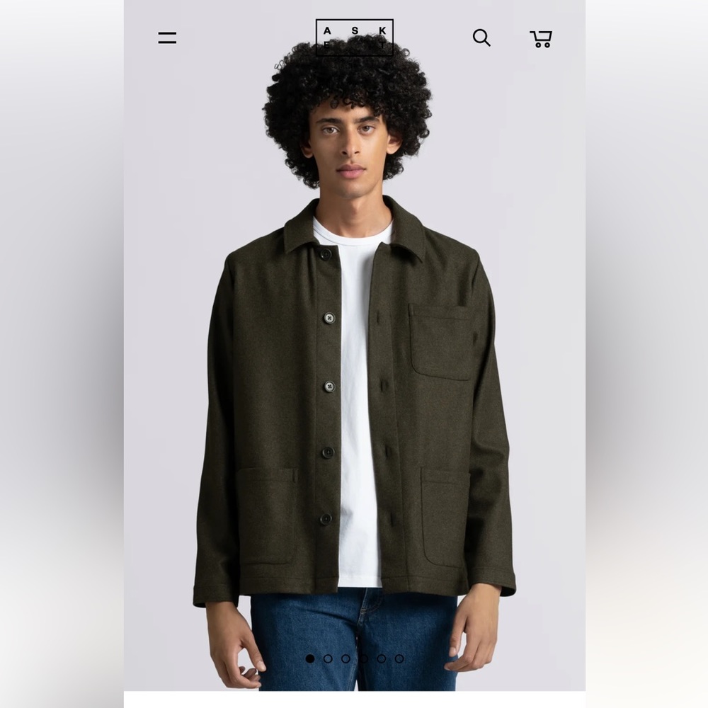 NWT ASKET wool overshirt, men’s small
